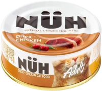 NUH Беззерновой влажный корм для взрослых кошек. Утка и цыплёнок.100 гр.NUH ключ