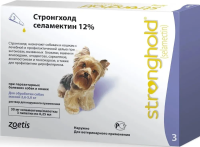 Стронгхолд 12%, 0,25 мл*3 пип для собак 2,6 - 5 кг (30 мг.)