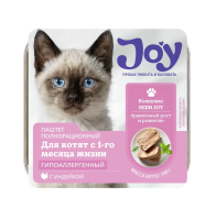 JOY БЕБИ 100г консервированный корм для котят паштет с индейкой