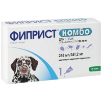 Фиприст Комбо раствор для наружного применения, 1x2,68 мл от 20кг до 40кг