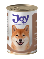 JOY ФИТ 340г консервированный гипоаллергенный корм для собак c чувствительным пищеварением с телятиной и ягненком