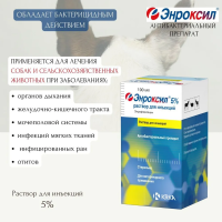 Энроксил 5%  раствор для инъекций, 100 мл