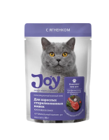 JOY УРО 85 г КОРМ ДЛЯ СТЕРИЛИЗОВАННЫХ КОШЕК ДЛЯ ПРОФИЛАКТИКИ УРОЛИТИАЗА И ЦИСТИТА С ЯГНЕНКОМ 