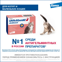 Мильбемакс 2таб а/гельминт. д/котят и кошек до 2кг, 1таб/1-2кг. 4/10мг