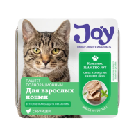 JOY ИММУНО 100г консервированный корм для поддержания иммунитета у взрослых кошек паштет с курицей