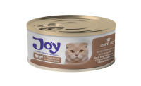 JOY ФИТ 95г консервированный корм для кошек c чувствительным пищеварением с индейкой и ягненком