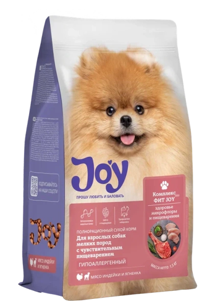 JOY ФИТ МИНИ 7 кг сухой корм для взрослых собак мелких пород c чувствительным пищеварением
