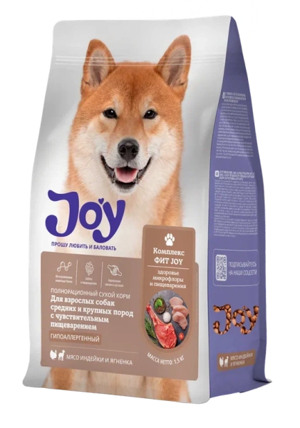 JOY ФИТ МЕДИУМ 7 кг сухой корм для взрослых собак ср. и кр. пород c чувствительным пищеварением