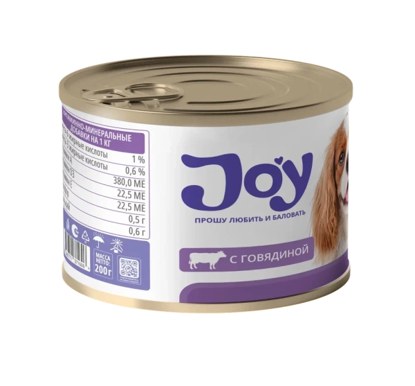 JOY ИММУНО 200г консервированный корм для собак с говядиной