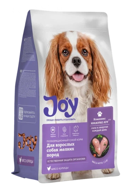 JOY ИММУНО МИНИ 7 кг полнорационный сухой корм для взрослых собак мелких пород