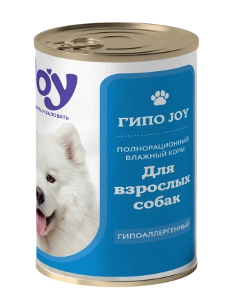 JOY ГИПО 340г консервированный гипоаллергенный корм для собак с индейкой 