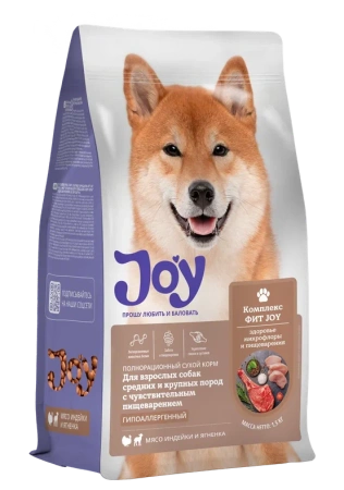 JOY ФИТ МЕДИУМ 7 кг сухой корм для взрослых собак ср. и кр. пород c чувствительным пищеварением