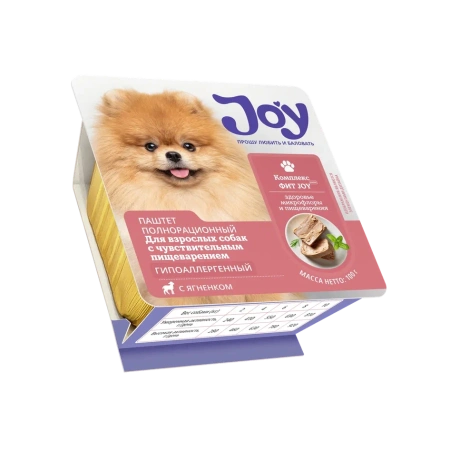 JOY ФИТ МИНИ 100г консервированный корм для собак c чувствительным пищеварением паштет с ягненком