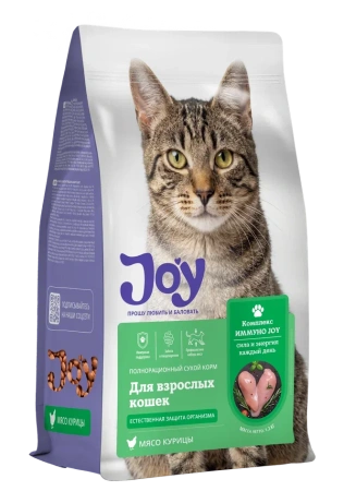 JOY ИММУНО 0,3 кг полнорационный сухой корм для взрослых кошек