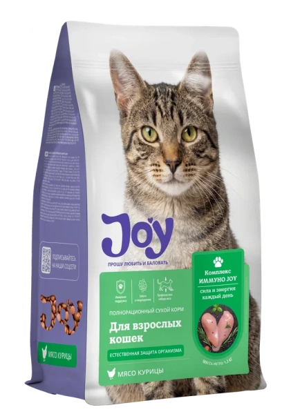 JOY ИММУНО 7 кг полнорационный сухой корм для взрослых кошек